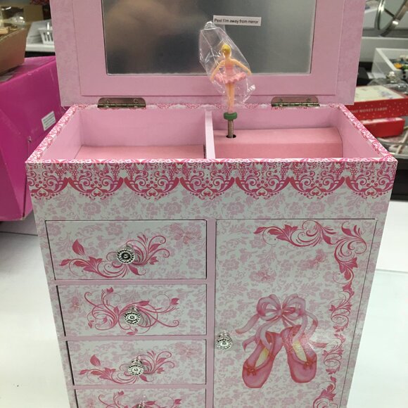 Ballerina Musical Jewelry Box - Vintage & Still In Box  Gar1 - Picture 4 of 6